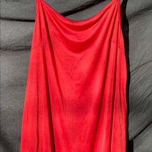 Red dress slip
